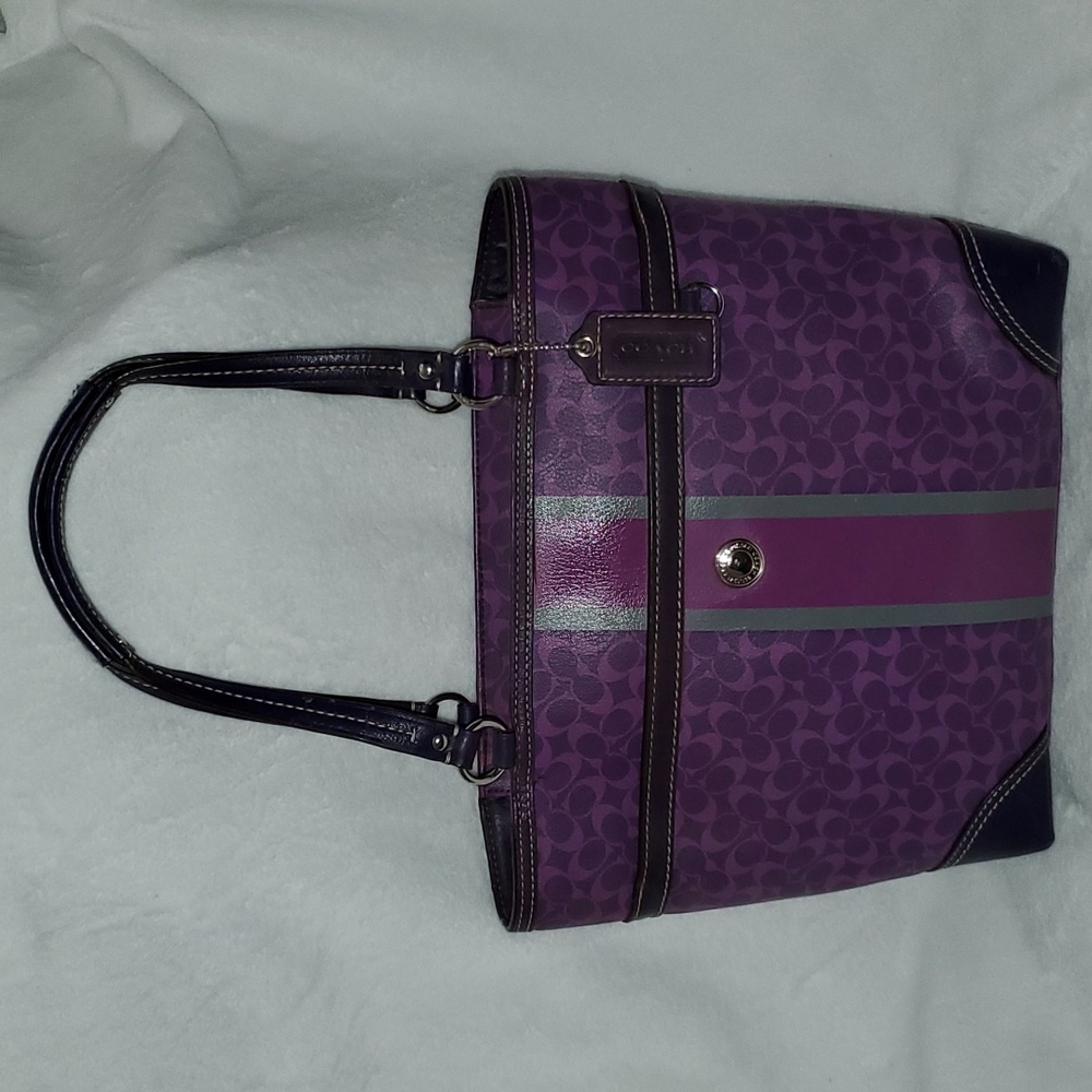 Coach Stripe Chelsea Heritage Tote Bag Purse